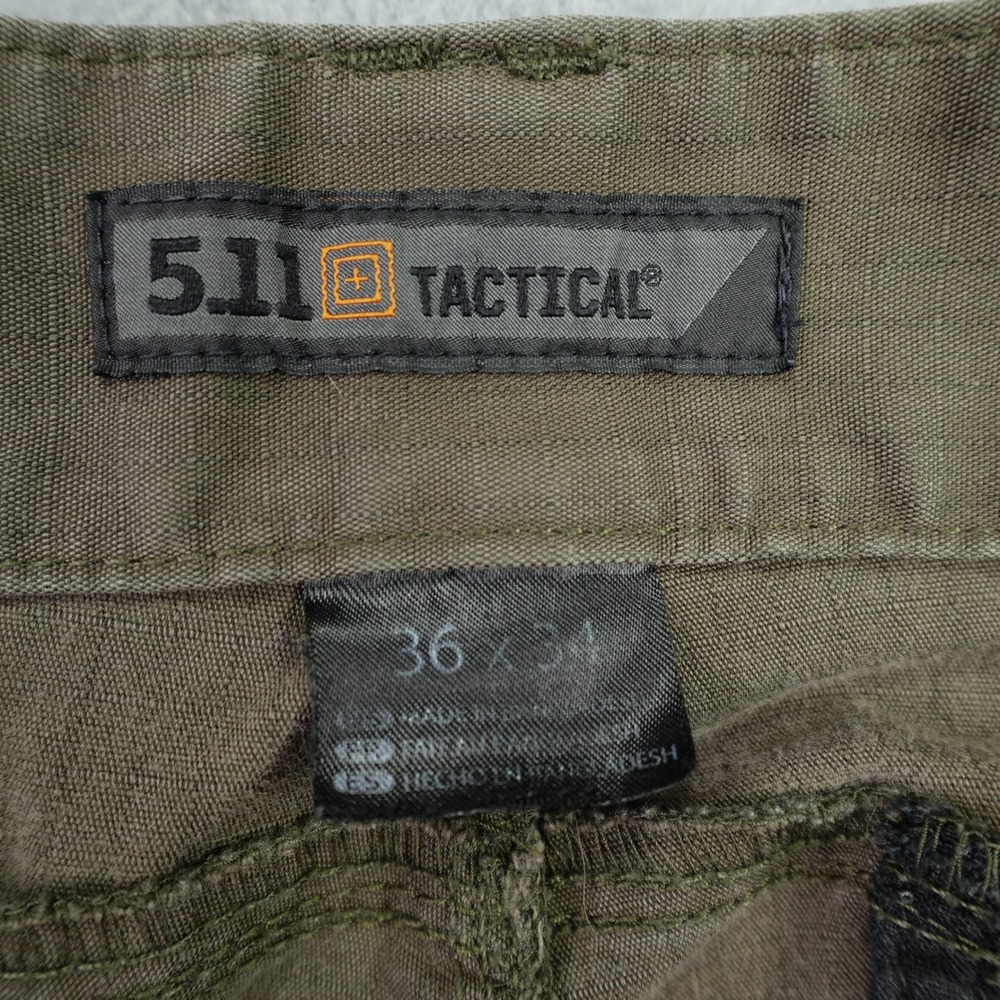 5.11 Tactical Pants Mens 36x34 Olive Green Cargo Ripstop Work Military - Picture 5 of 16